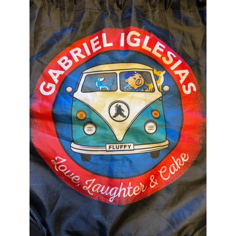 Gabriel Iglesias Drawstring Bag Unisex OS Black Excellent Fluffy Tour Cinch Pack